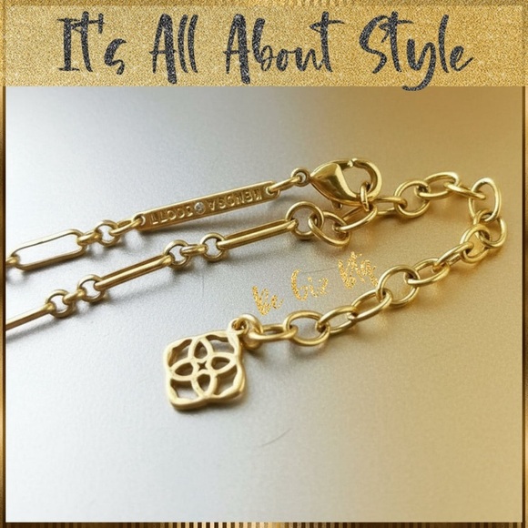 🆕 Authentic Kendra Scott Faceted Reid White Abalone Vintage Gold Long Necklace - Picture 4 of 8